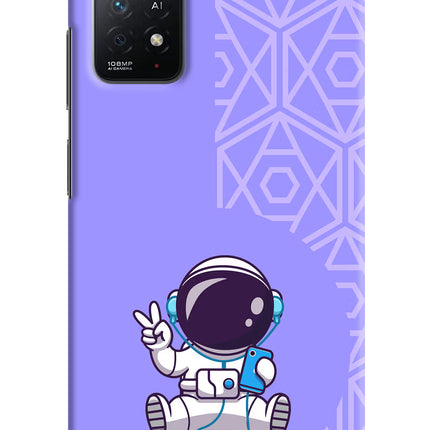 Cute Astronaut Chilling Redmi Note 11 Pro+ 5G Hard Case Back Cover by Casekaro
