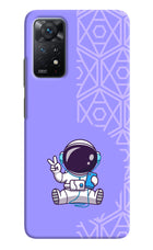 Cute Astronaut Chilling Redmi Note 11 Pro+ 5G Hard Case Back Cover by Casekaro