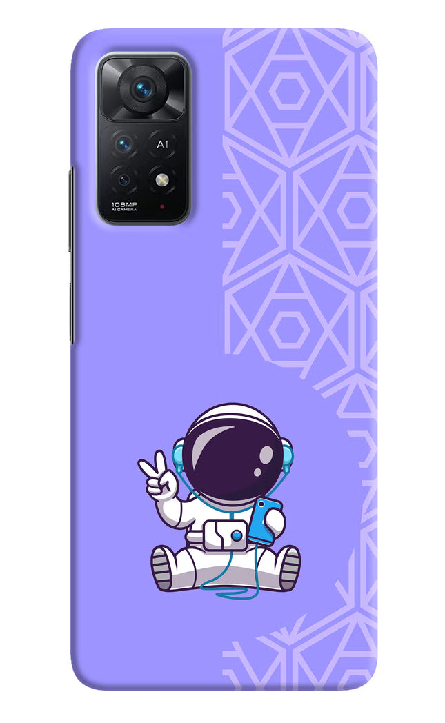 Cute Astronaut Chilling Redmi Note 11 Pro+ 5G Hard Case Back Cover by Casekaro