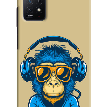Monkey Headphone Redmi Note 11 Pro+ 5G Hard Case Back Cover by Casekaro