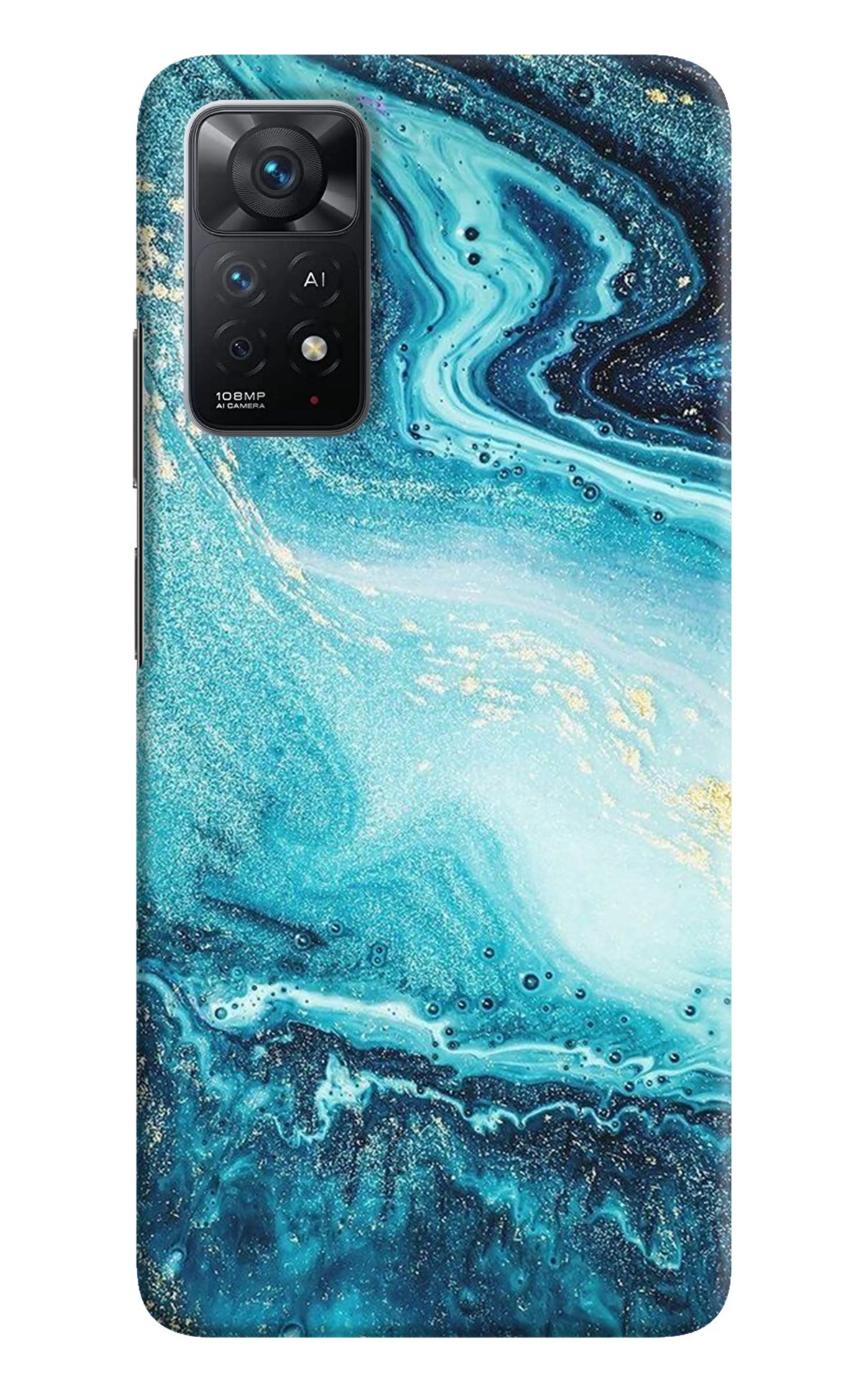 Blue Glitter Marble Redmi Note 11 Pro+ 5G Back Cover