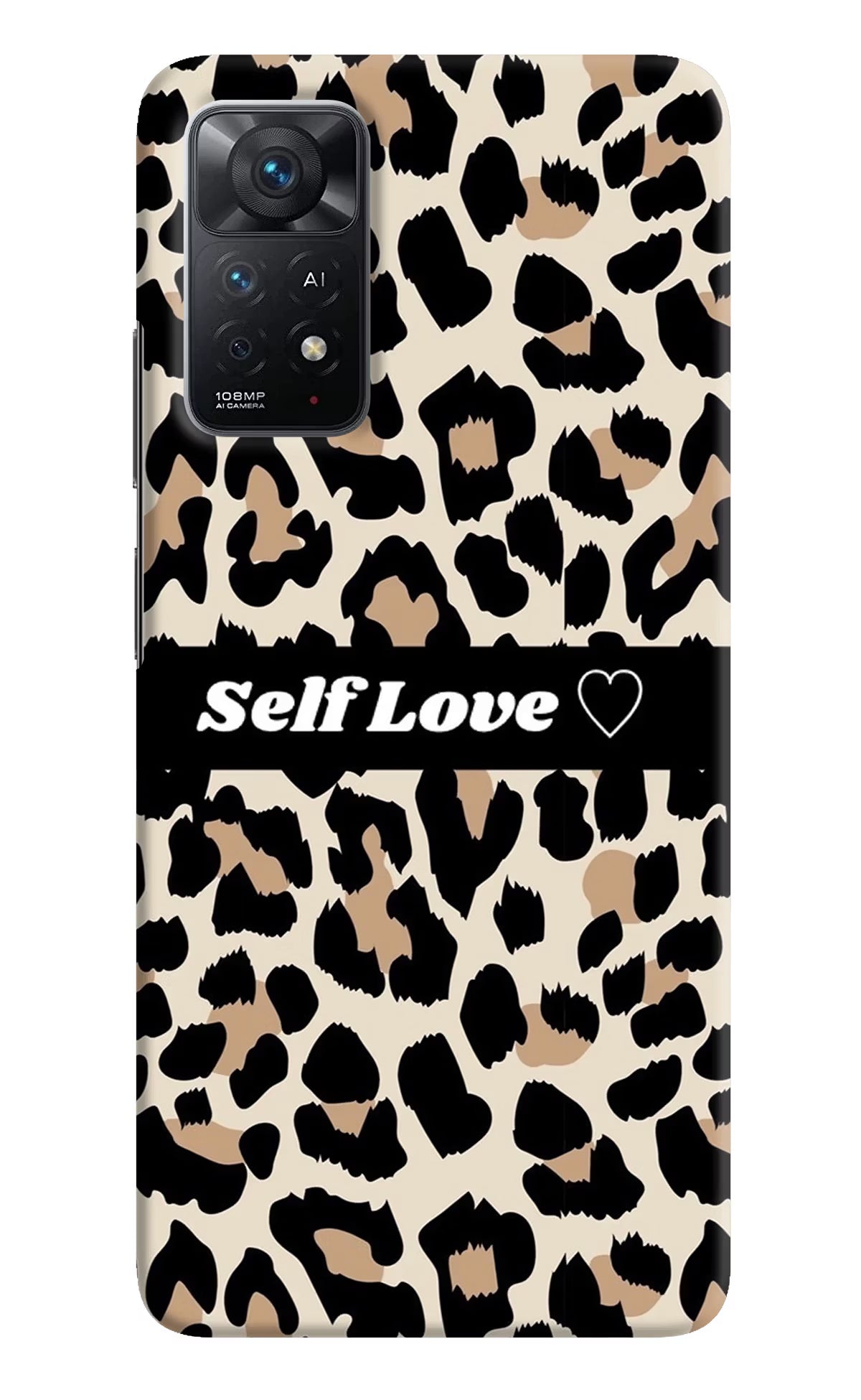 Leopard Print Self Love Redmi Note 11 Pro+ 5G Hard Case Back Cover by Casekaro