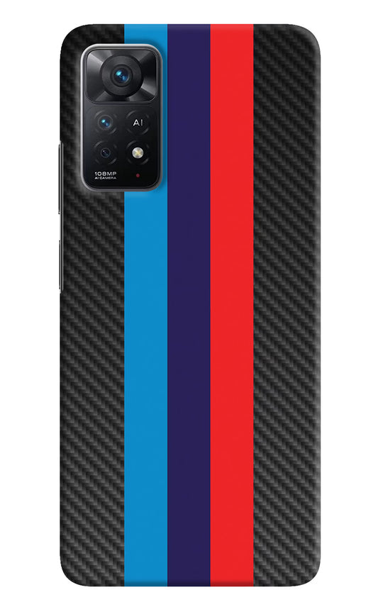 BMW Stripes Pattern Redmi Note 11 Pro+ 5G Hard Case Back Cover by Casekaro