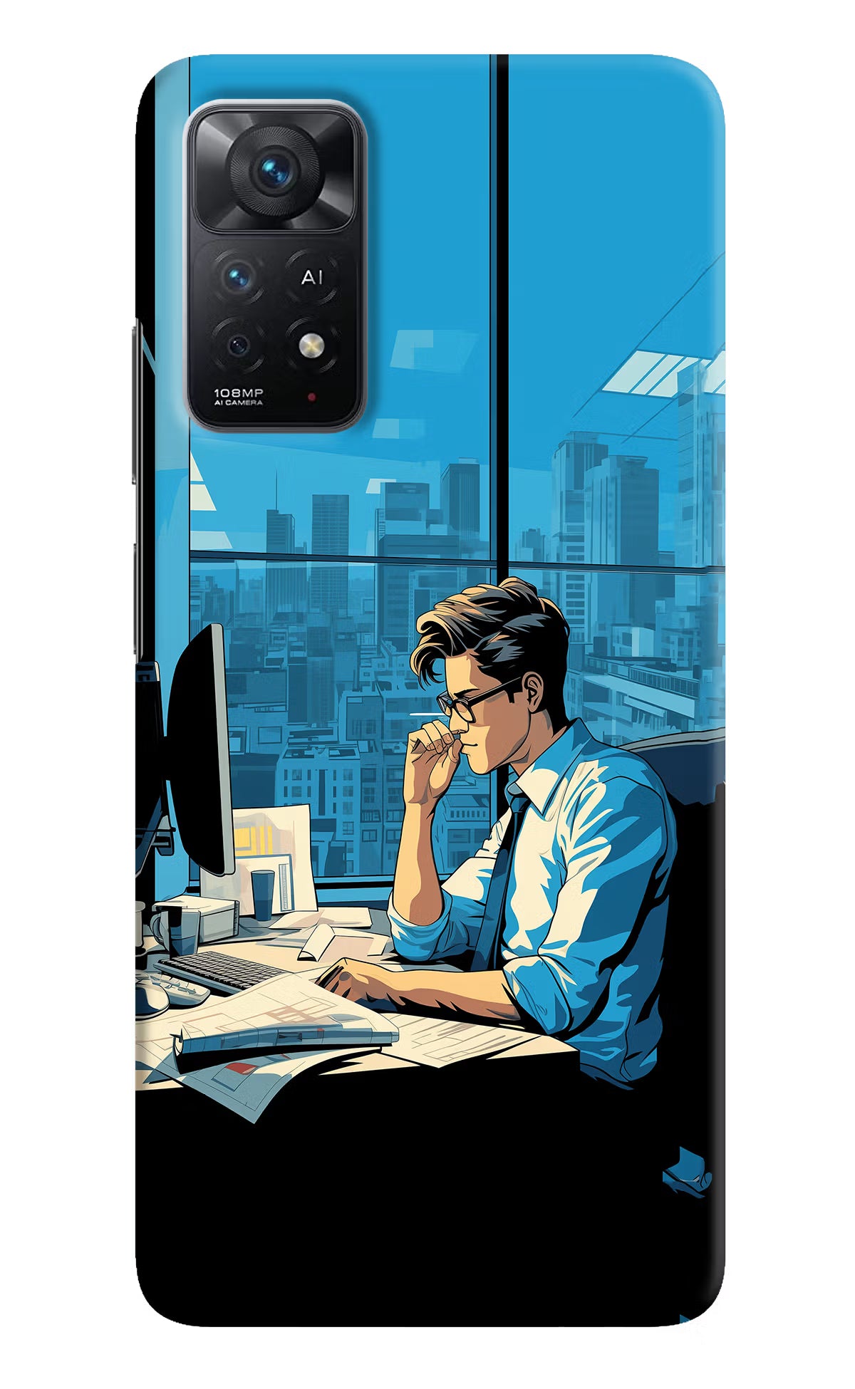 Focused Hustler (AI Generated) Redmi Note 11 Pro+ 5G Hard Case Back Cover by Casekaro