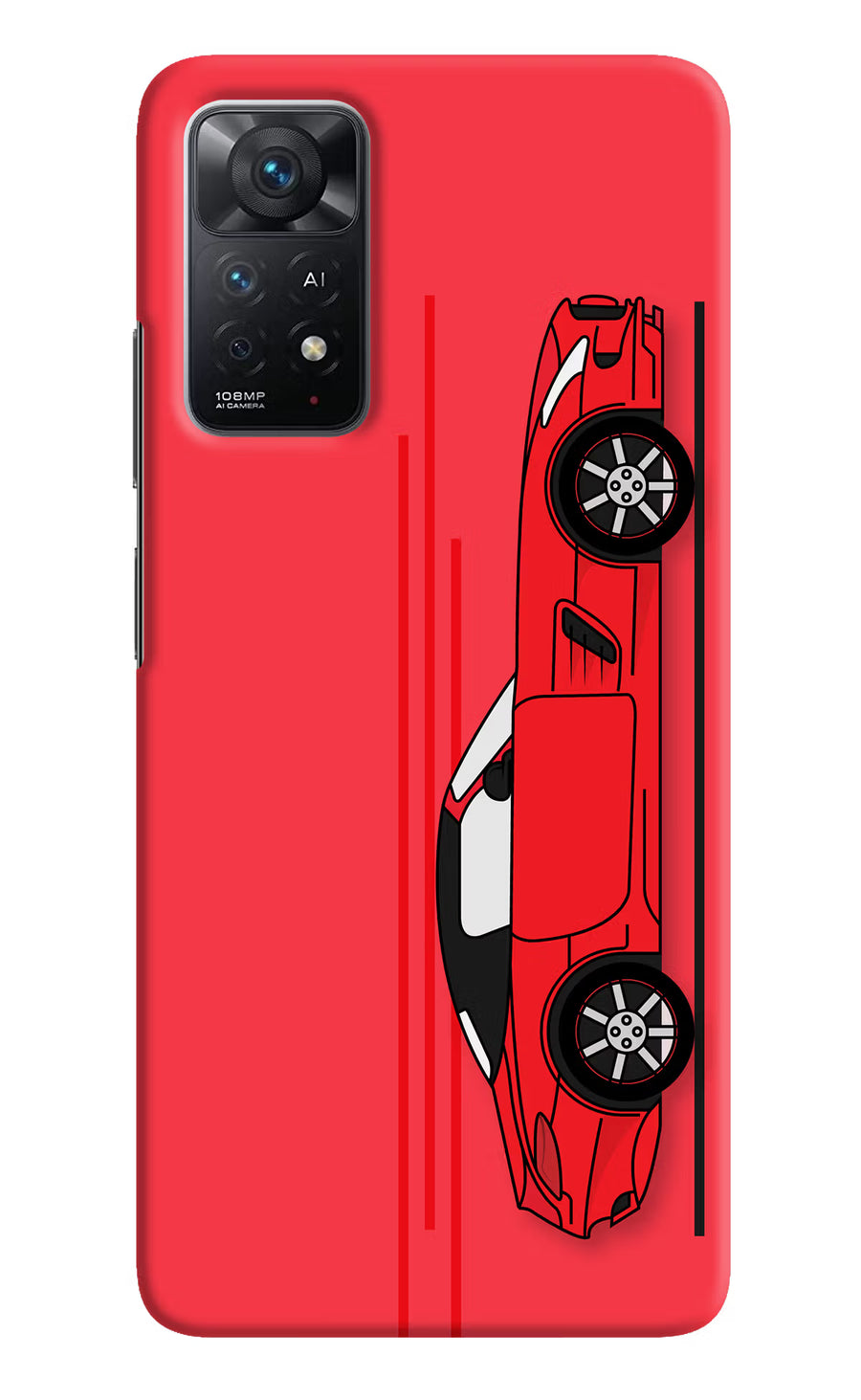 Red Velocity Redmi Note 11 Pro+ 5G Back Cover, Hard case