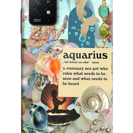 Aquarius Zodiac Redmi Note 11 Pro+ 5G Hard Case Back Cover by Casekaro