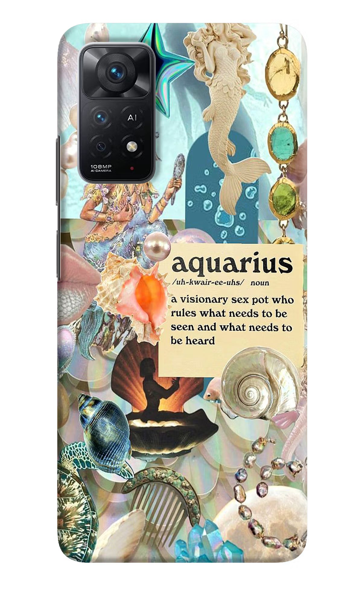 Aquarius Zodiac Redmi Note 11 Pro+ 5G Hard Case Back Cover by Casekaro