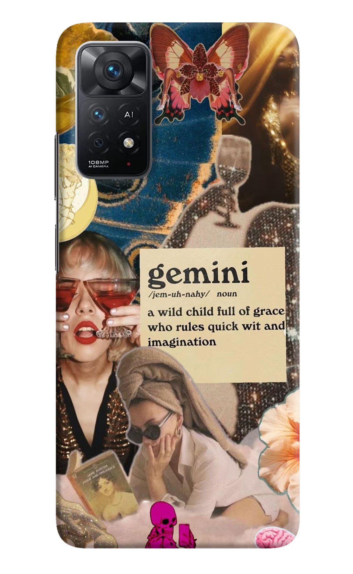 Gemini Zodiac Redmi Note 11 Pro+ 5G Hard Case Back Cover by Casekaro