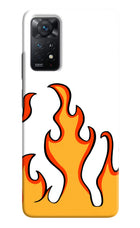 Fired Up – White Redmi Note 11 Pro+ 5G Hard Case Back Cover by Casekaro