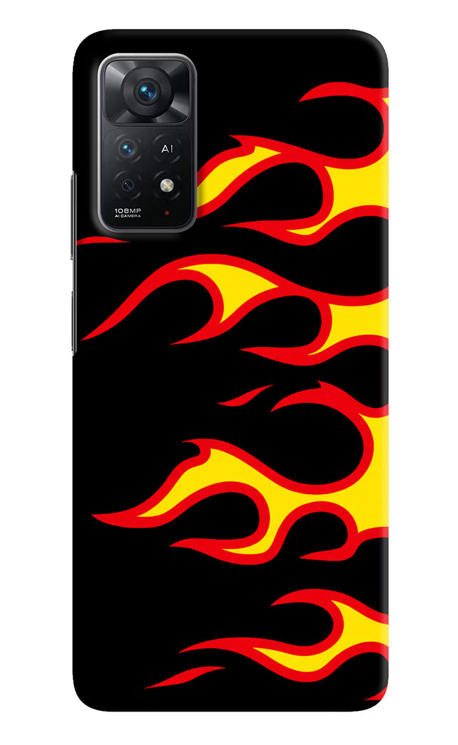 Side Sweep Flames Redmi Note 11 Pro+ 5G Hard Case Back Cover by Casekaro