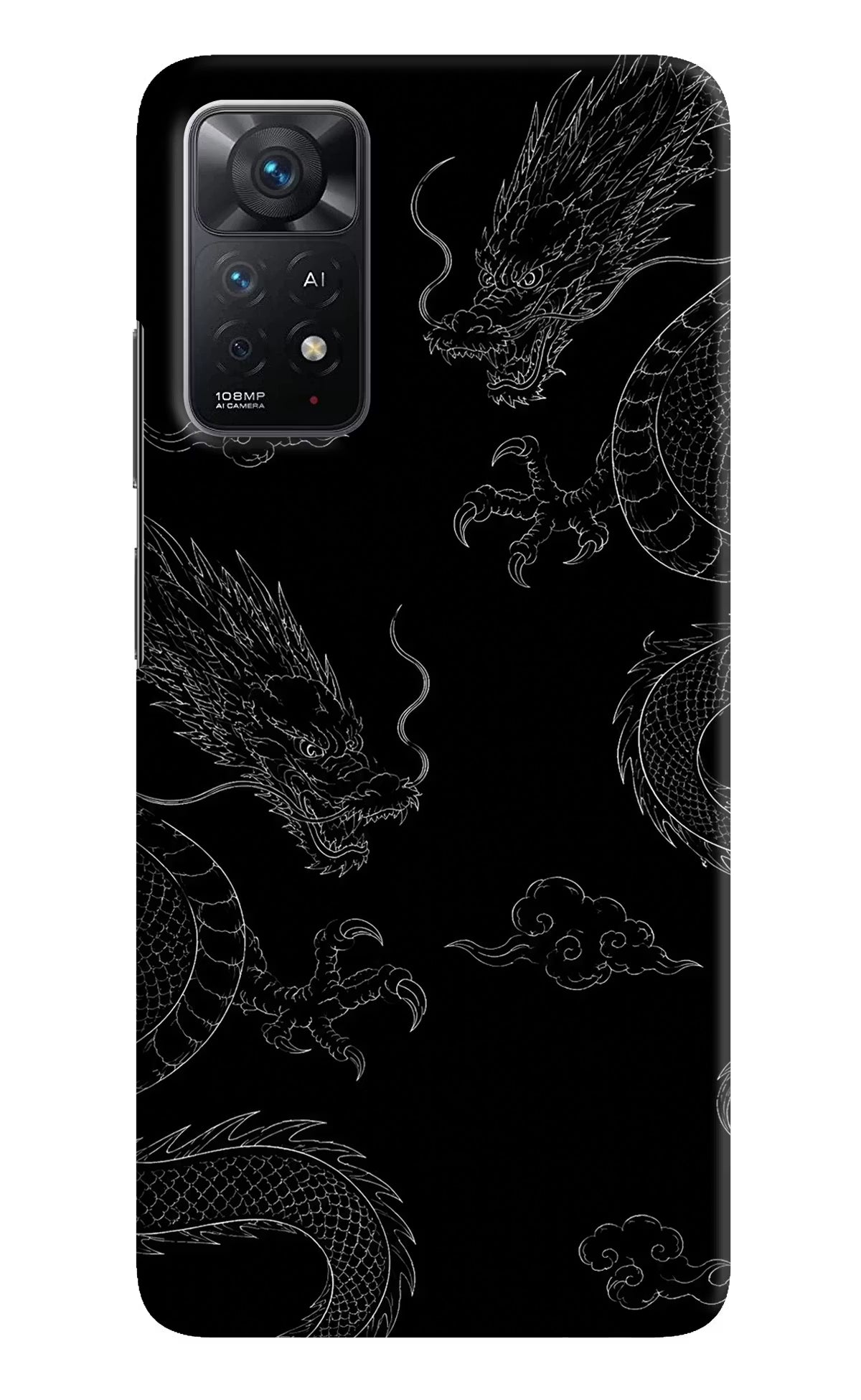 Twin Dragons Redmi Note 11 Pro+ 5G Hard Case Back Cover by Casekaro