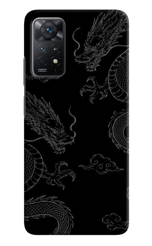 Twin Dragons Redmi Note 11 Pro+ 5G Hard Case Back Cover by Casekaro