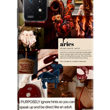Zodiac Aries Redmi Note 11 Pro+ 5G Hard Case Back Cover by Casekaro