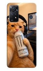 Gamer Cat Energy Redmi Note 11 Pro+ 5G Hard Case Back Cover by Casekaro