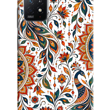 White Mayura Redmi Note 11 Pro+ 5G Hard Case Back Cover by Casekaro