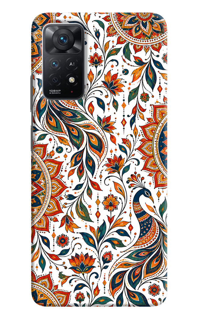 White Mayura Redmi Note 11 Pro+ 5G Hard Case Back Cover by Casekaro