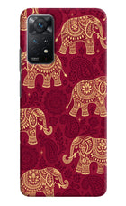 Maroon Elephant Redmi Note 11 Pro+ 5G Hard Case Back Cover by Casekaro