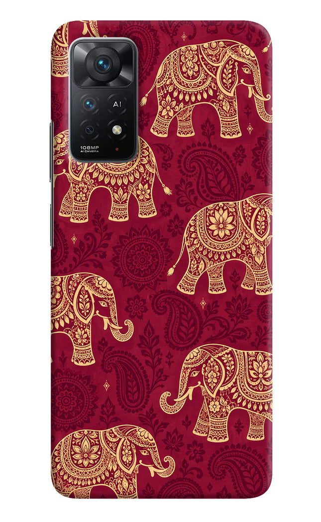 Maroon Elephant Redmi Note 11 Pro+ 5G Hard Case Back Cover by Casekaro