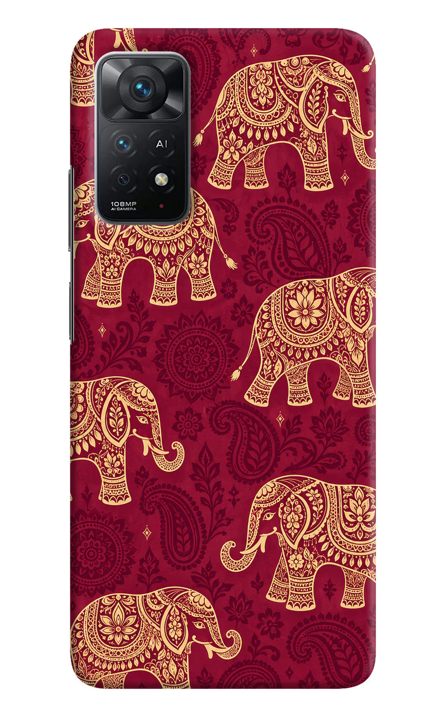 Maroon Elephant Redmi Note 11 Pro+ 5G Back Cover, Hard case