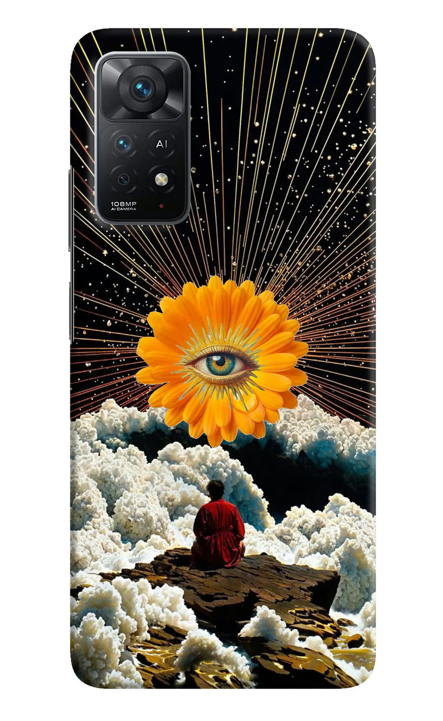 Cosmic Flower Redmi Note 11 Pro+ 5G Back Cover, Hard case