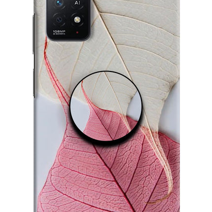 White Pink Leaf Redmi Note 11 Pro+ 5G Pop Case by Casekaro