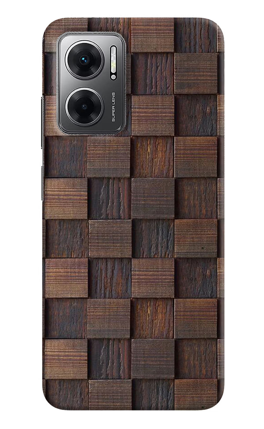 Wooden Cube Design Redmi 11 Prime 5G Back Cover, Hard case