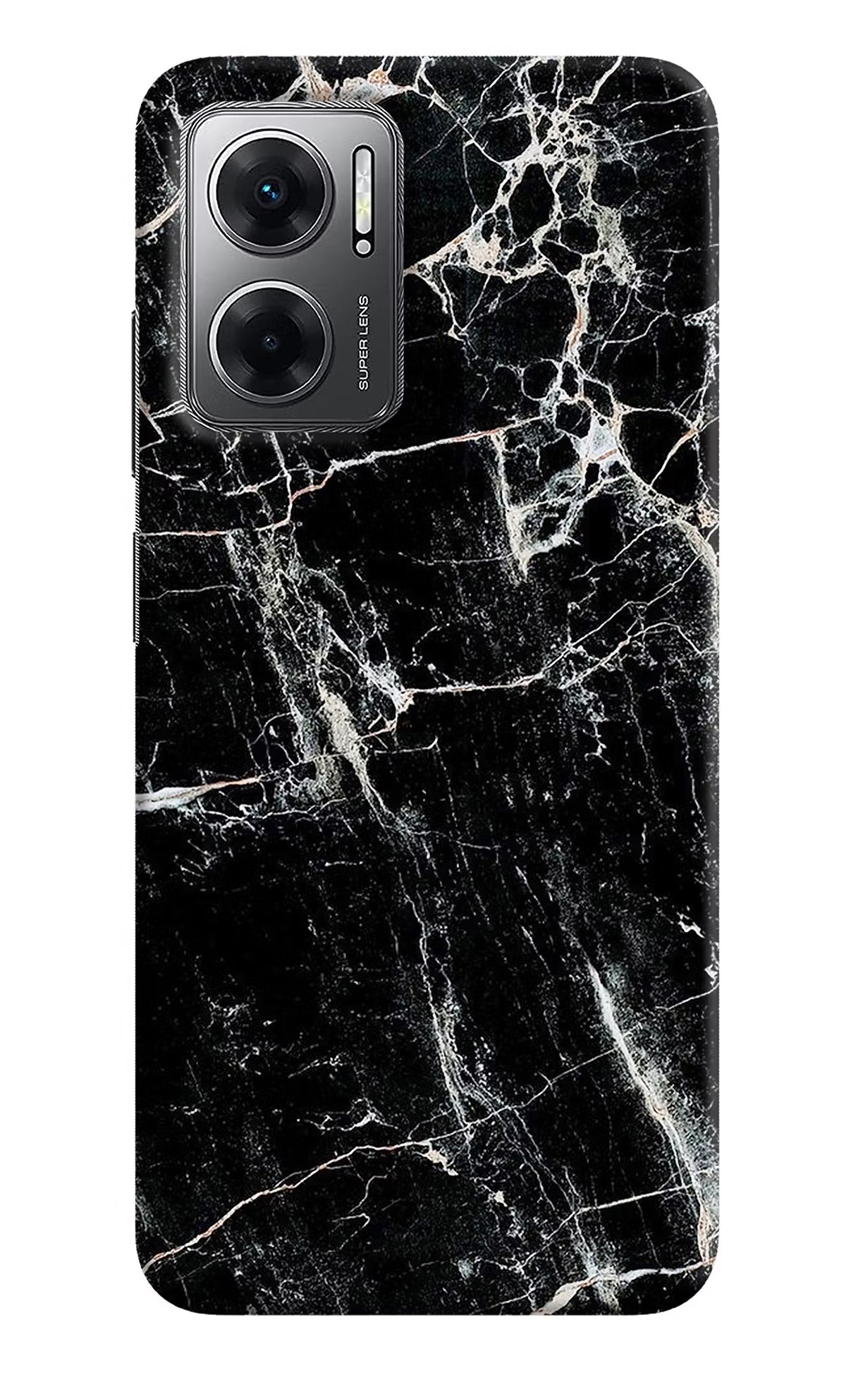 Black Marble Texture Redmi 11 Prime 5G Hard Case Back Cover by Casekaro