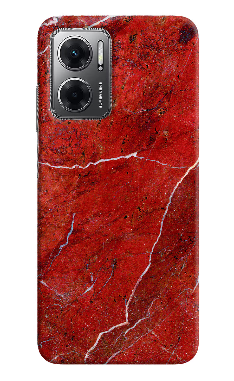 Red Marble Design Redmi 11 Prime 5G Back Cover, Hard case
