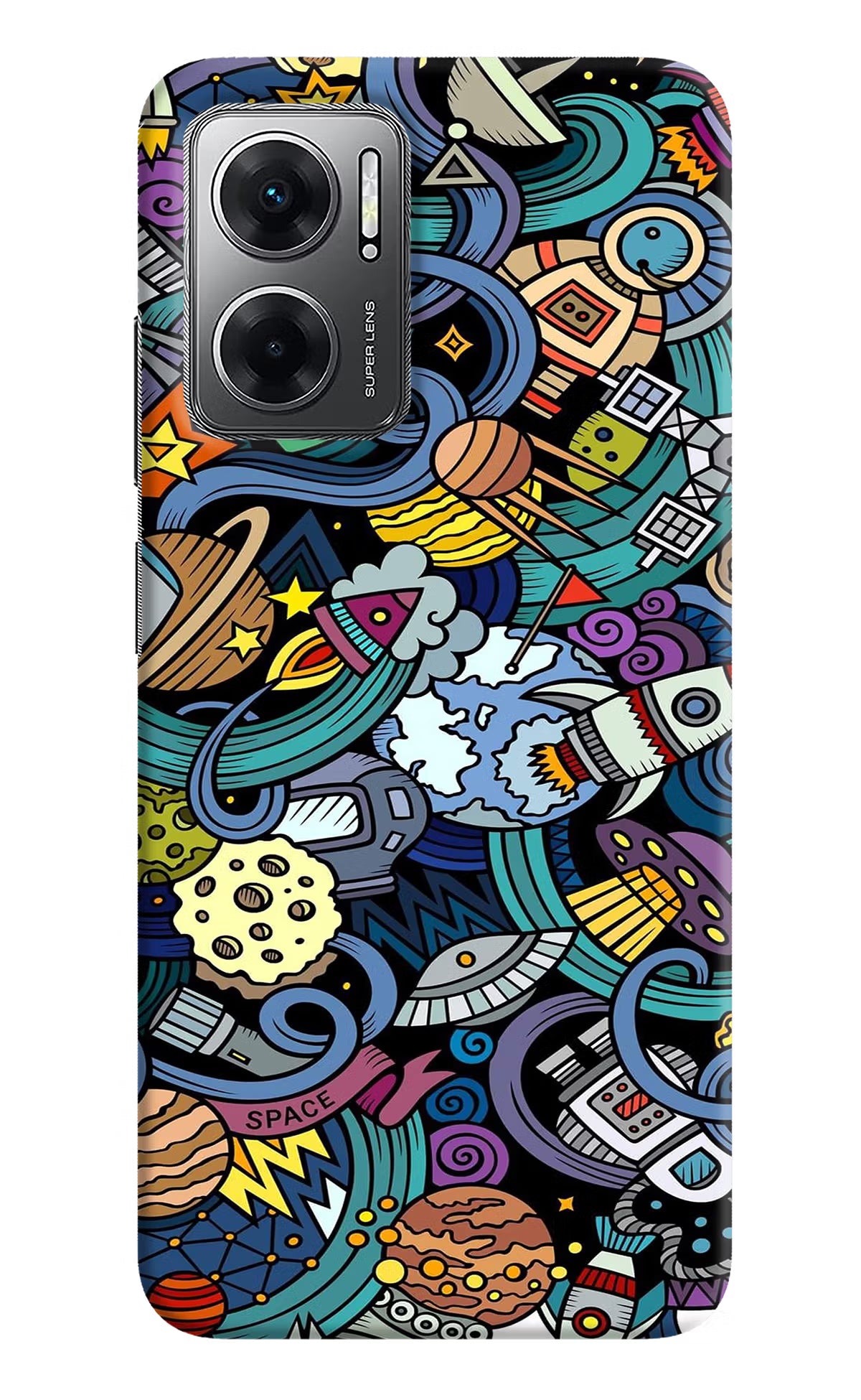 Space Abstract Redmi 11 Prime 5G Hard Case Back Cover by Casekaro