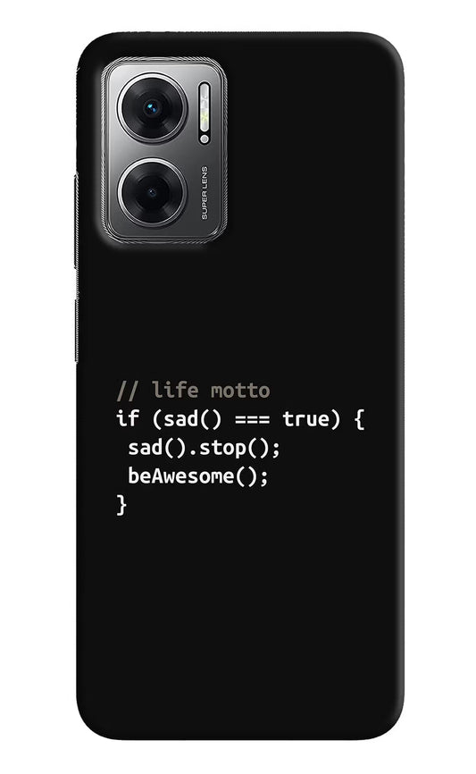 Life Motto Code Redmi 11 Prime 5G Hard Case Back Cover by Casekaro
