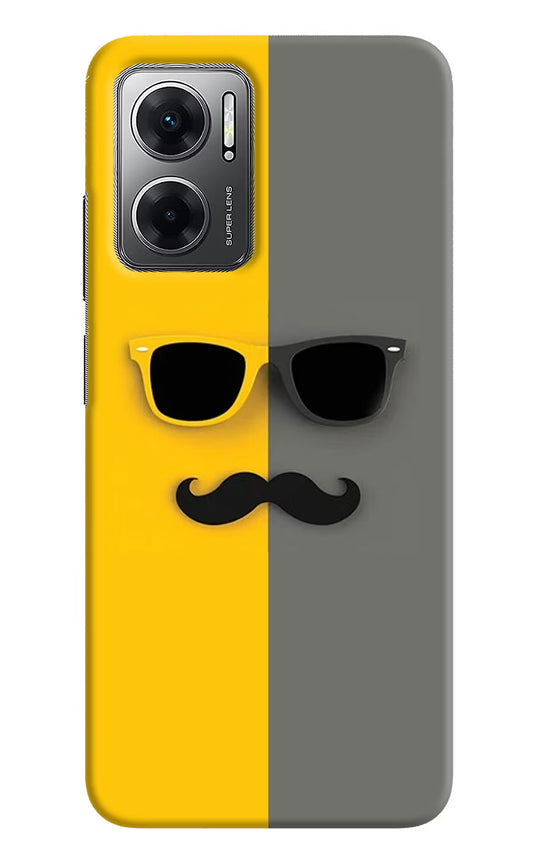 Sunglasses with Mustache Redmi 11 Prime 5G Hard Case Back Cover by Casekaro