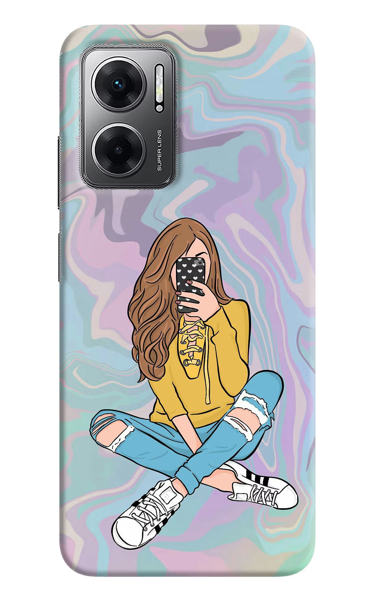 Selfie Girl Redmi 11 Prime 5G Hard Case Back Cover by Casekaro