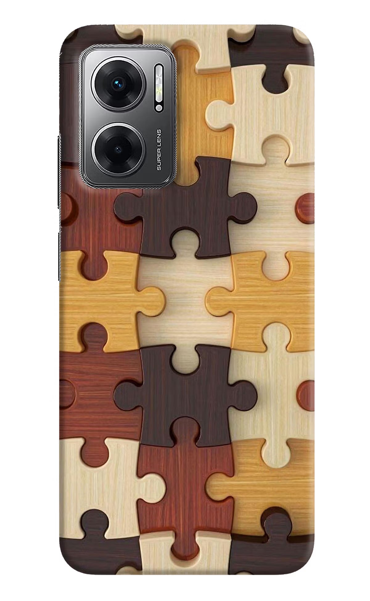 Wooden Puzzle Redmi 11 Prime 5G Hard Case Back Cover by Casekaro