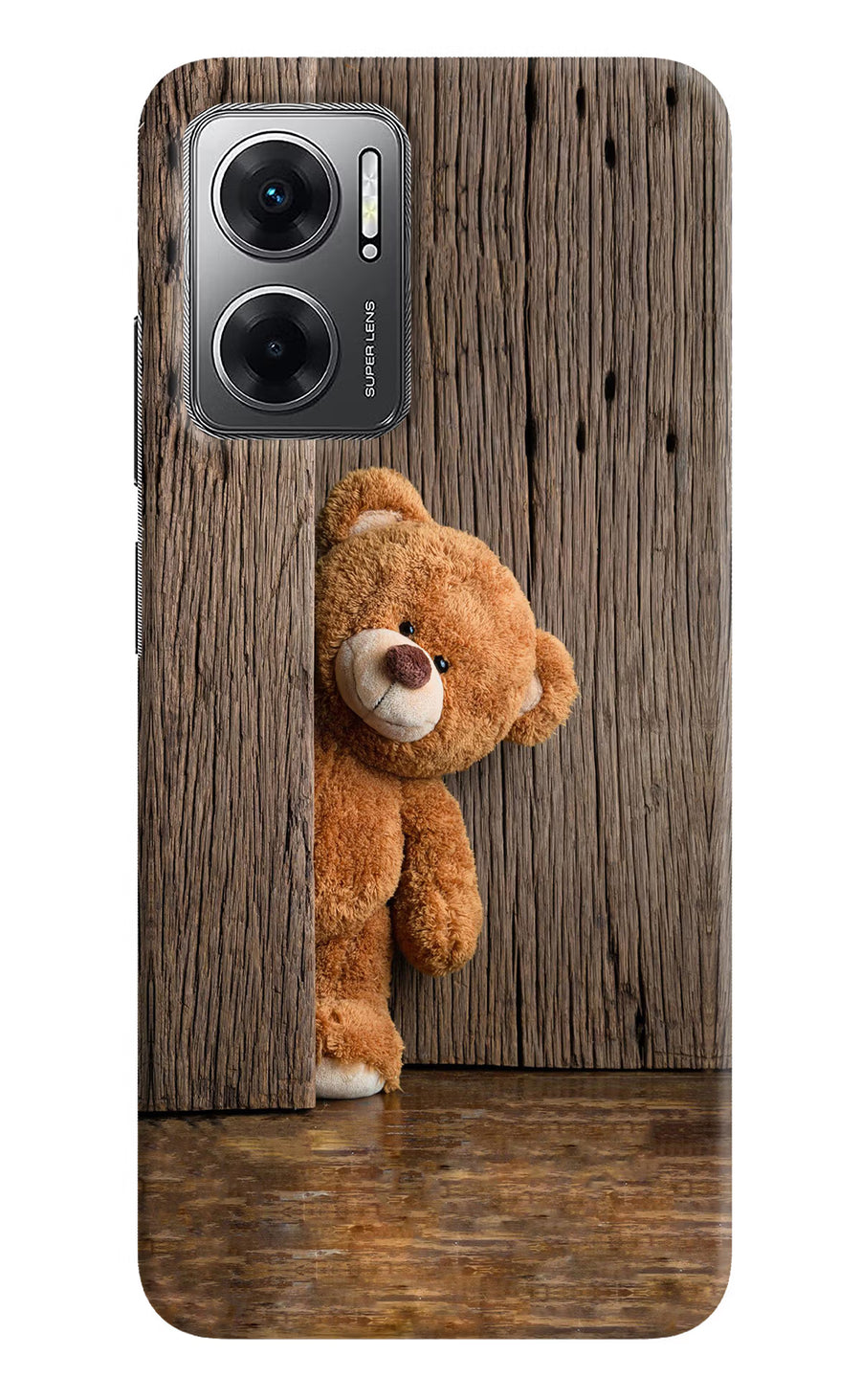 Teddy Wooden Redmi 11 Prime 5G Back Cover, Hard case