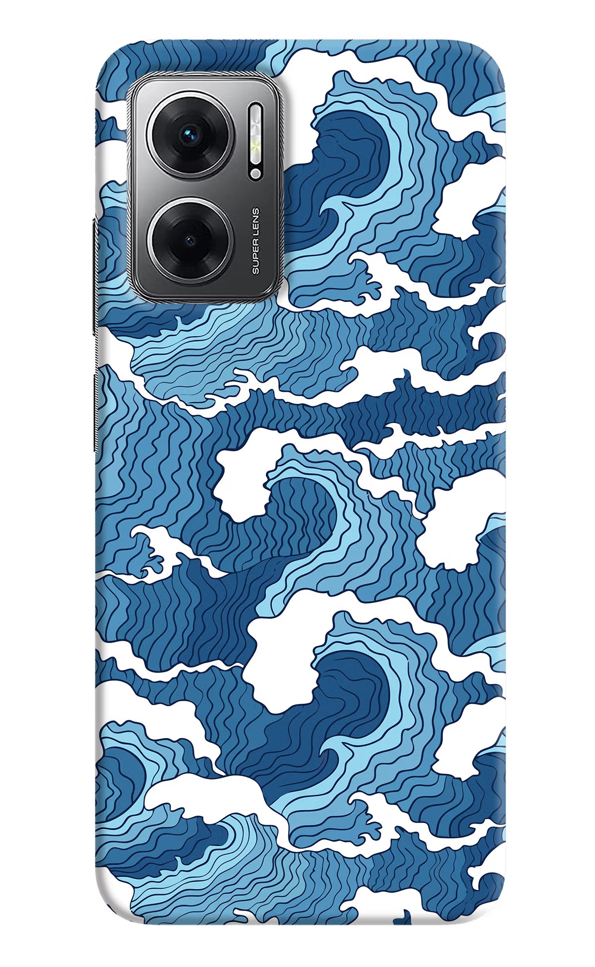 Blue Waves Redmi 11 Prime 5G Hard Case Back Cover by Casekaro