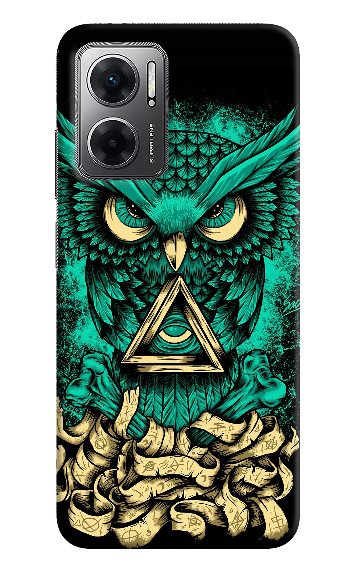 Green Owl Redmi 11 Prime 5G Hard Case Back Cover by Casekaro