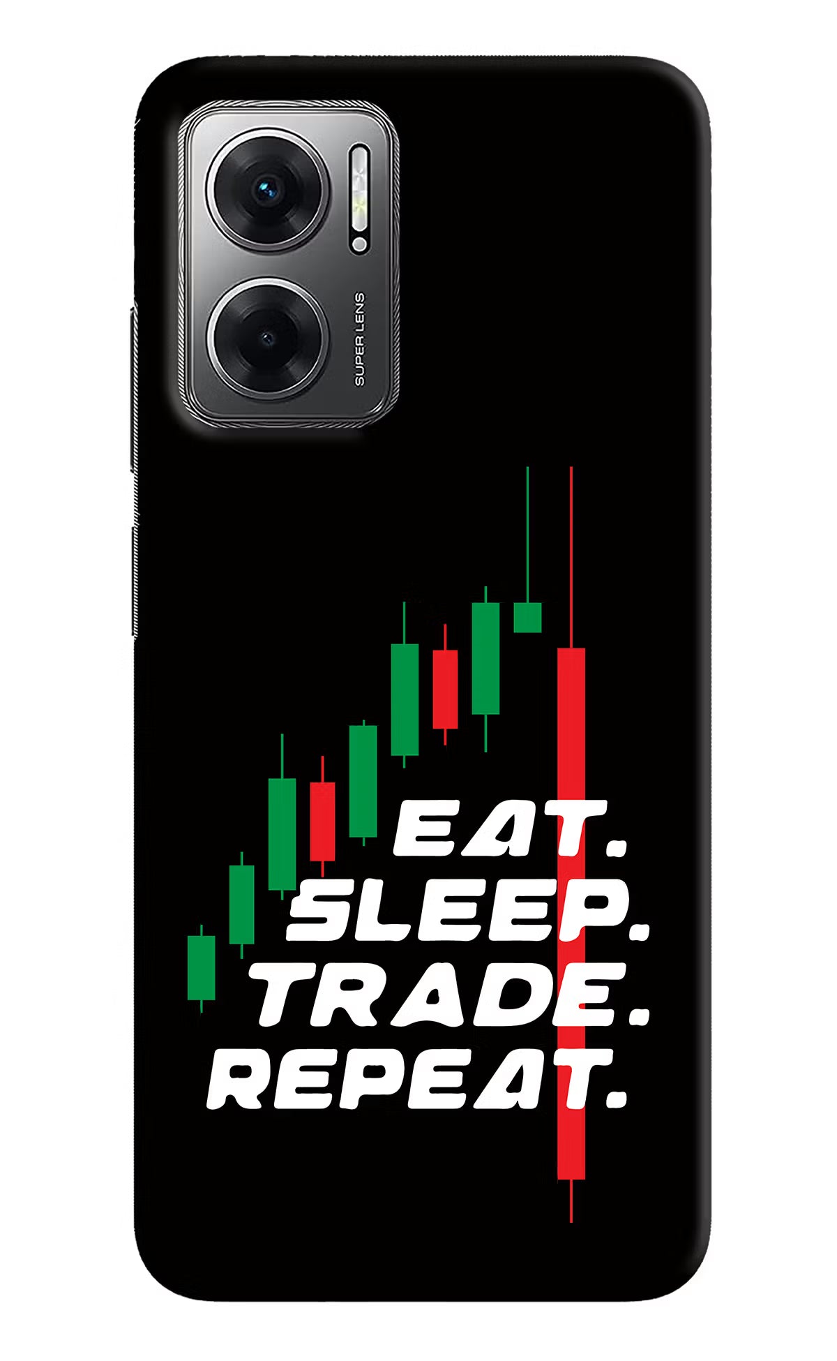 Eat Sleep Trade Repeat Redmi 11 Prime 5G Hard Case Back Cover by Casekaro