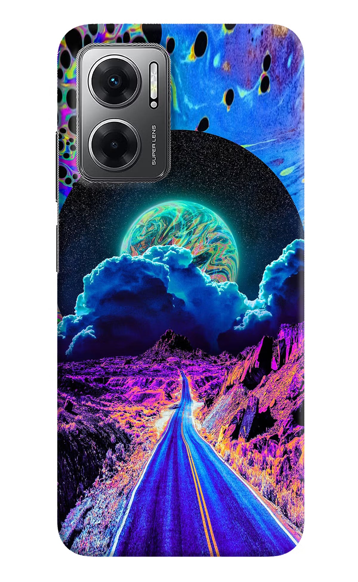 Psychedelic Painting Redmi 11 Prime 5G Hard Case Back Cover by Casekaro