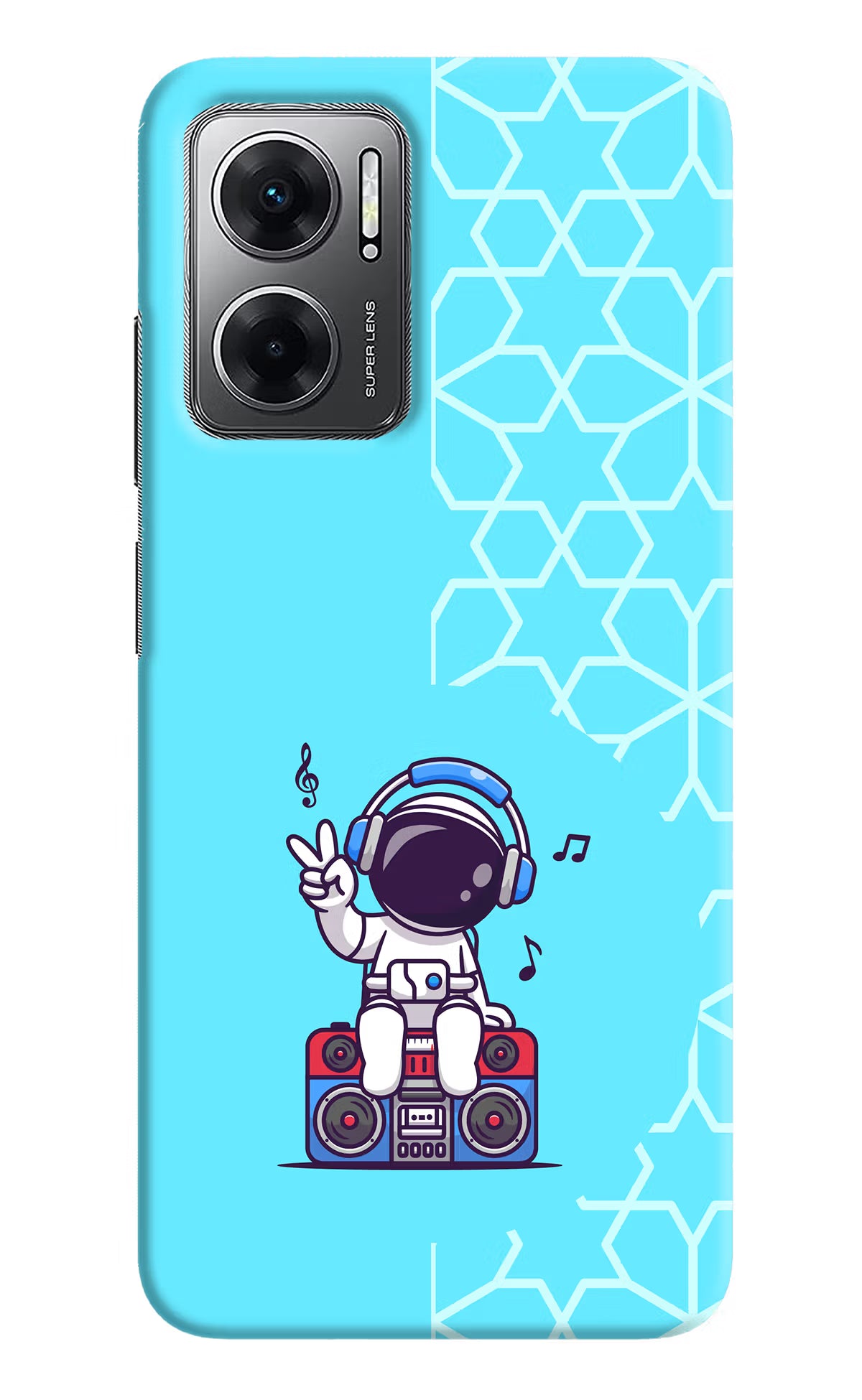 Cute Astronaut Chilling Redmi 11 Prime 5G Hard Case Back Cover by Casekaro