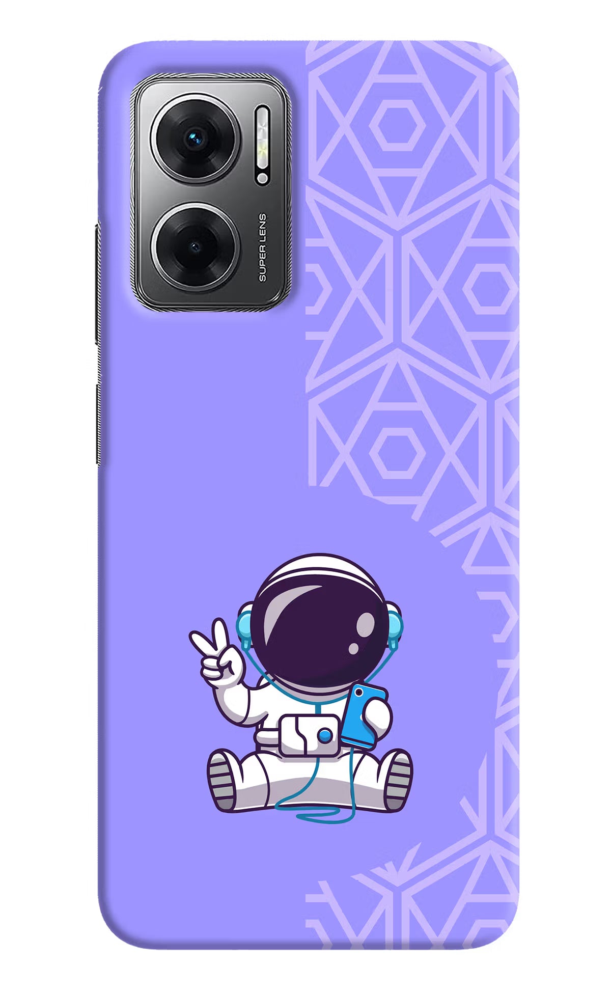 Cute Astronaut Chilling Redmi 11 Prime 5G Hard Case Back Cover by Casekaro