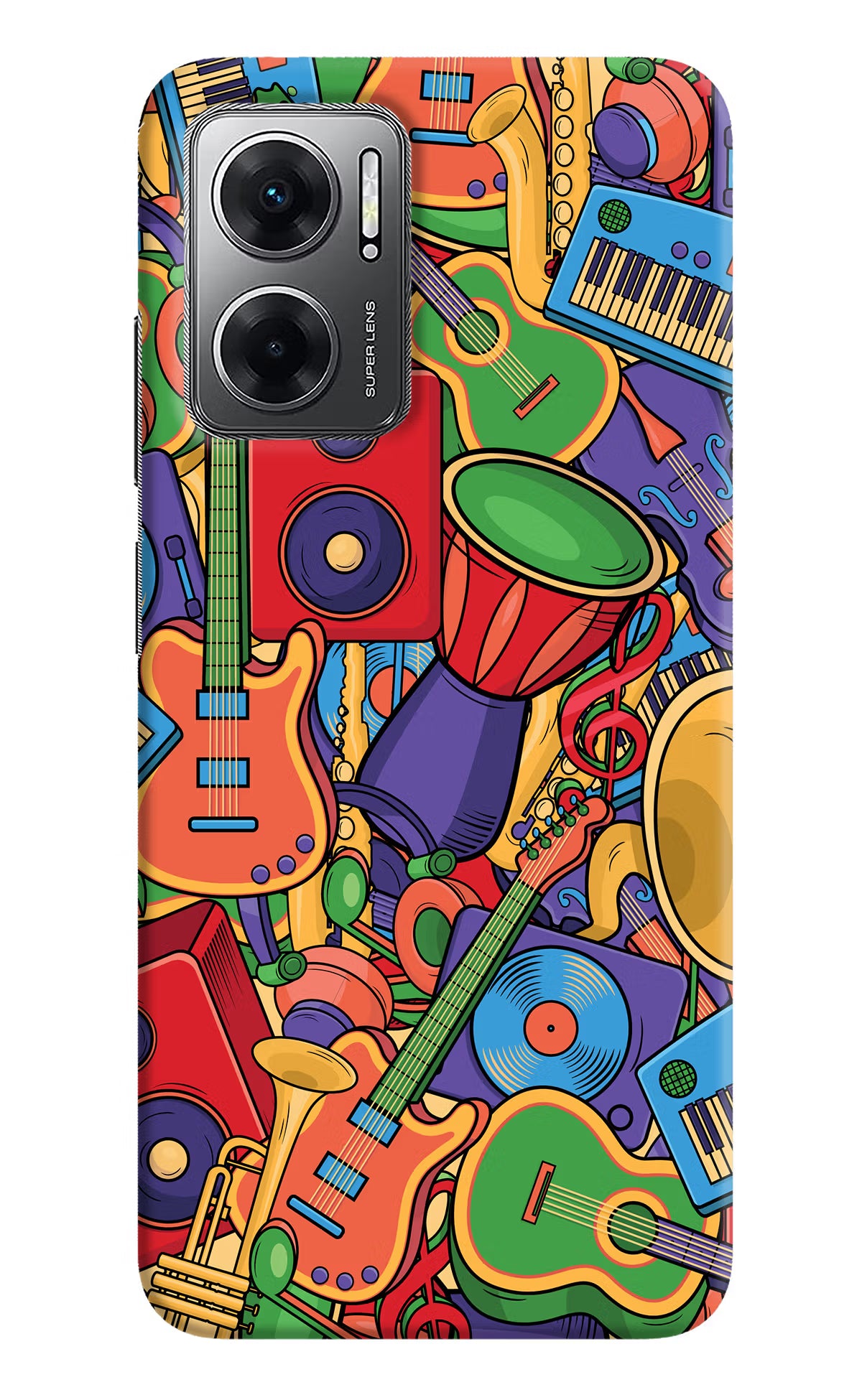 Music Instrument Doodle Redmi 11 Prime 5G Hard Case Back Cover by Casekaro