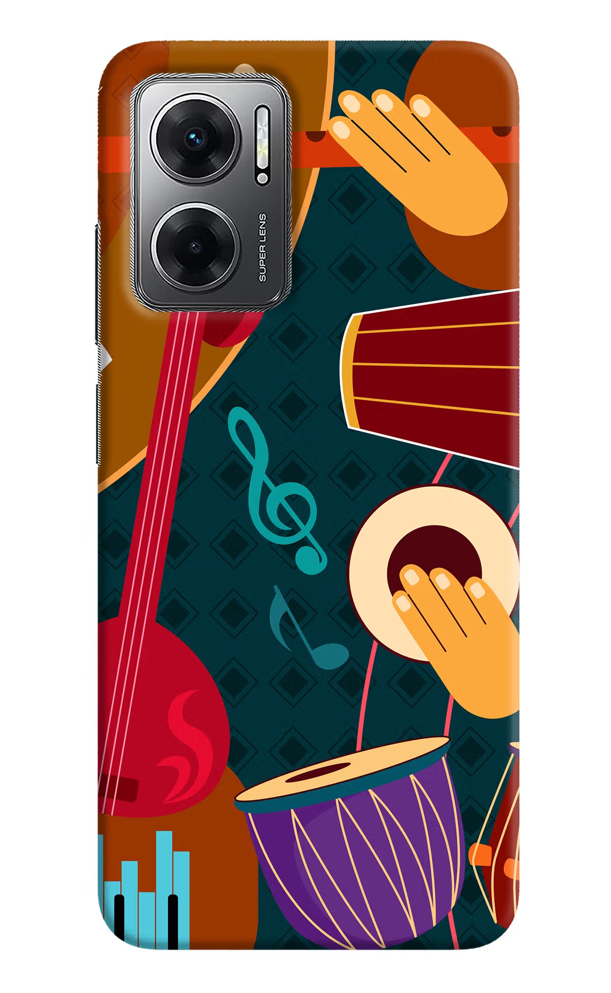 Music Instrument Redmi 11 Prime 5G Hard Case Back Cover by Casekaro