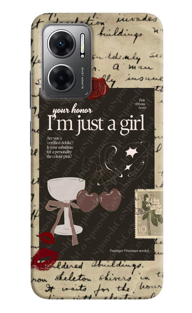 I am just a girl Redmi 11 Prime 5G Hard Case Back Cover by Casekaro