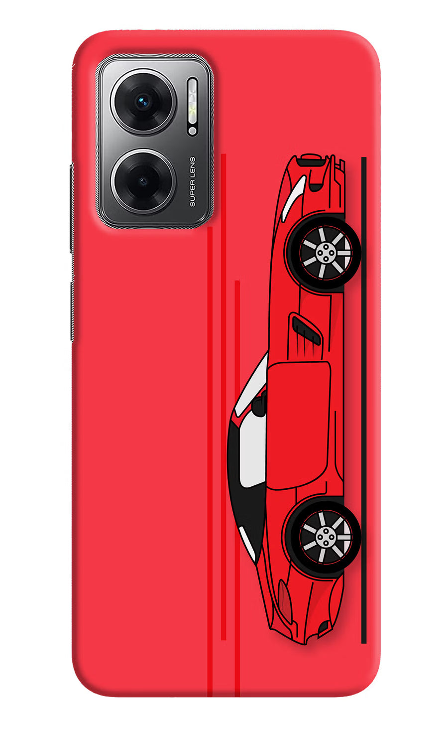 Red Velocity Redmi 11 Prime 5G Back Cover, Hard case