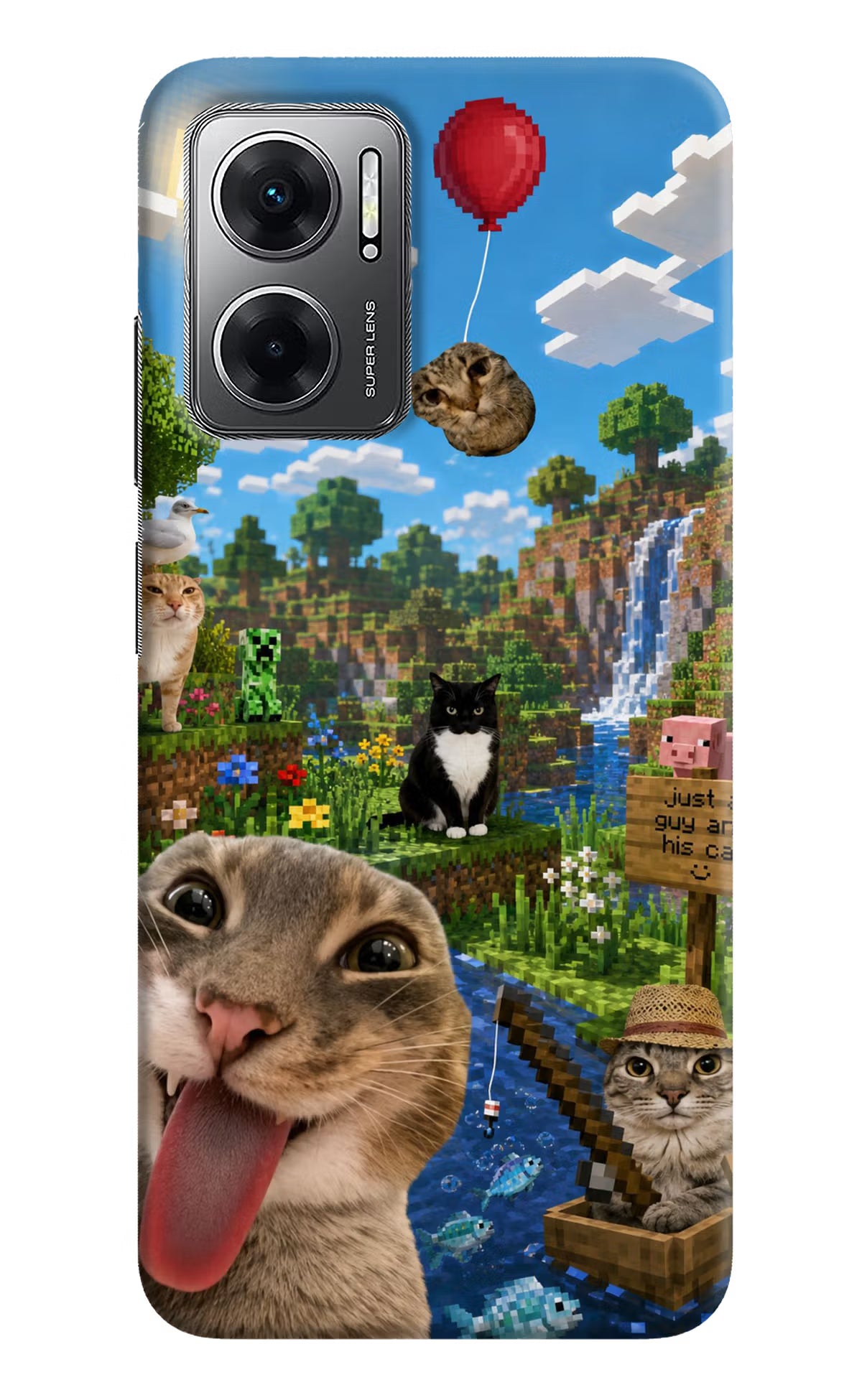 Minecraft Cat Chaos Redmi 11 Prime 5G Back Cover