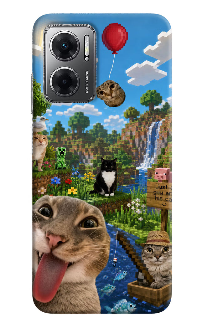 Minecraft Cat Chaos Redmi 11 Prime 5G Hard Case Back Cover by Casekaro