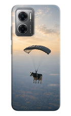 Skydiving Cow Redmi 11 Prime 5G Hard Case Back Cover by Casekaro
