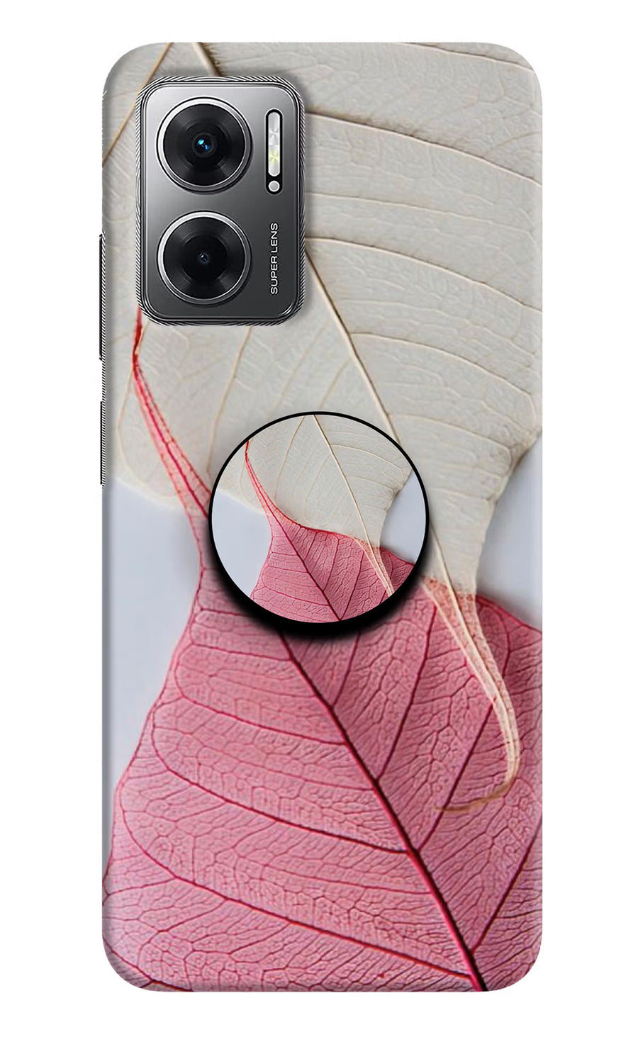 White Pink Leaf Redmi 11 Prime 5G Pop Case, Hard case