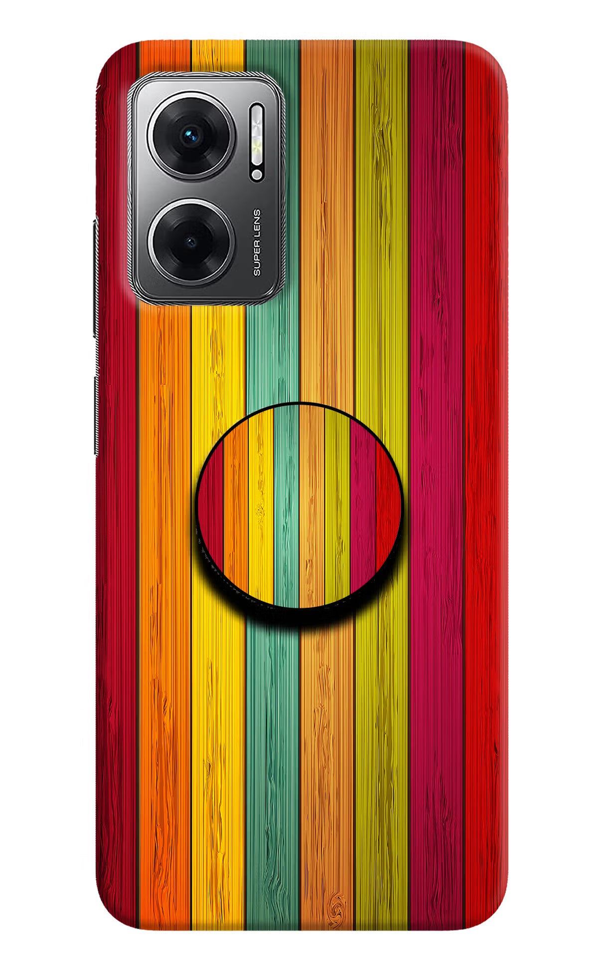 Multicolor Wooden Redmi 11 Prime 5G Pop Case by Casekaro