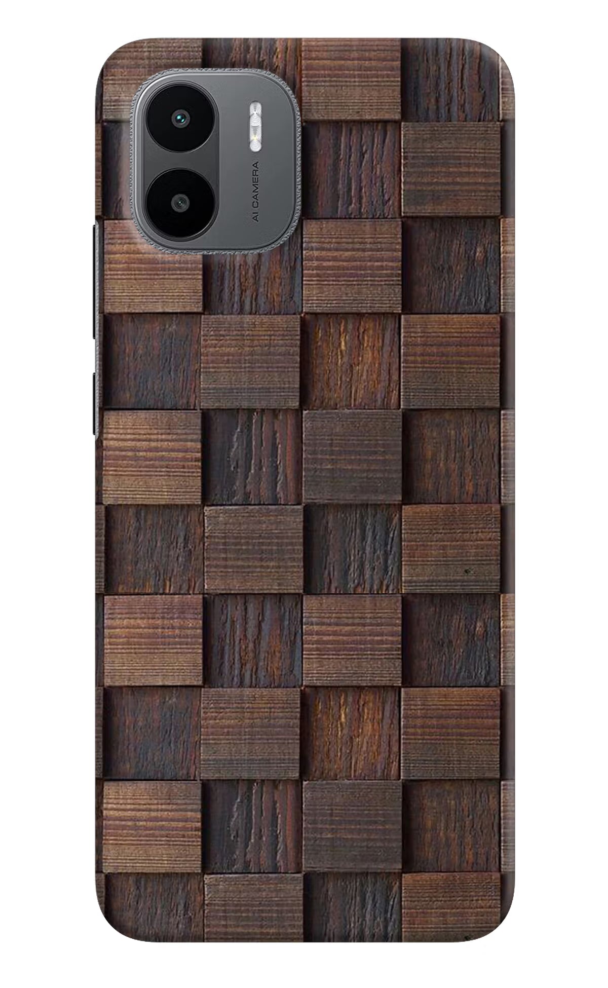 Wooden Cube Design Redmi A1/A2 Hard Case Back Cover by Casekaro